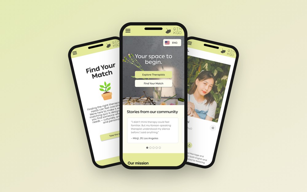 Ginkgo therapist-matching app